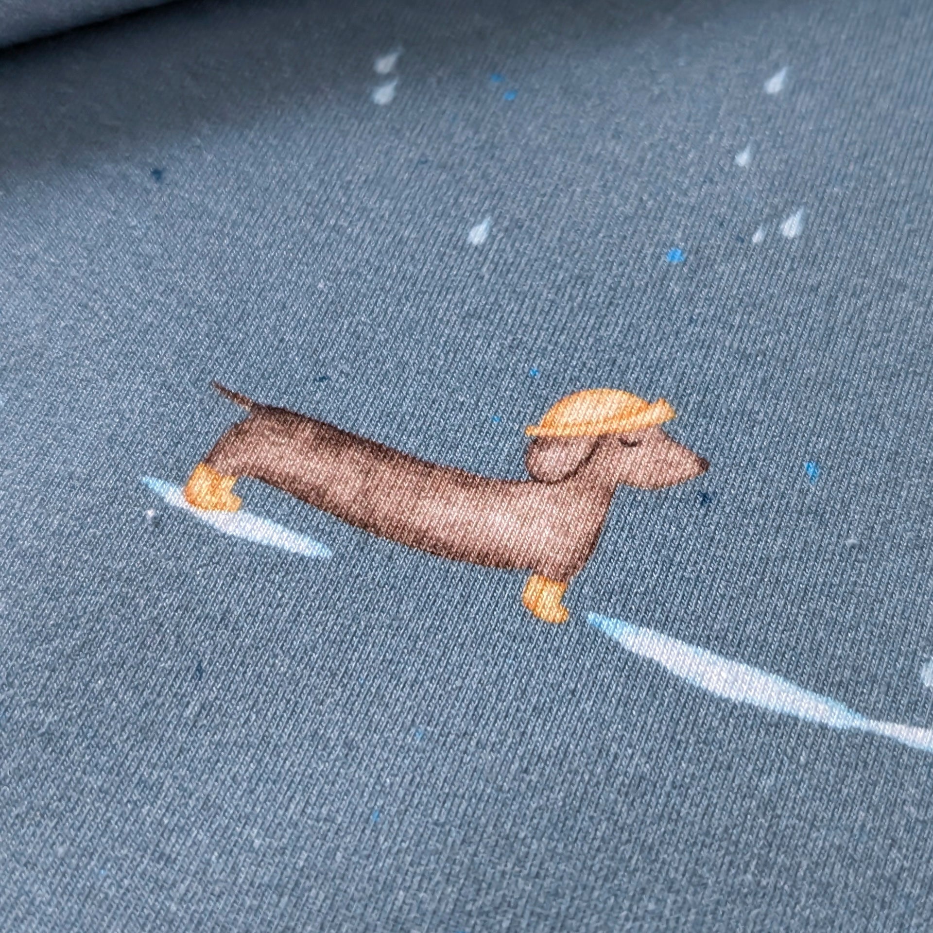 French Terry Patschedackel blau