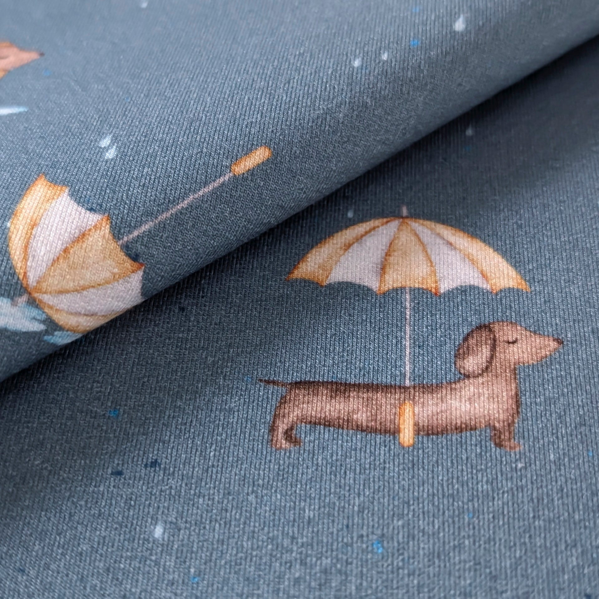 French Terry Patschedackel blau