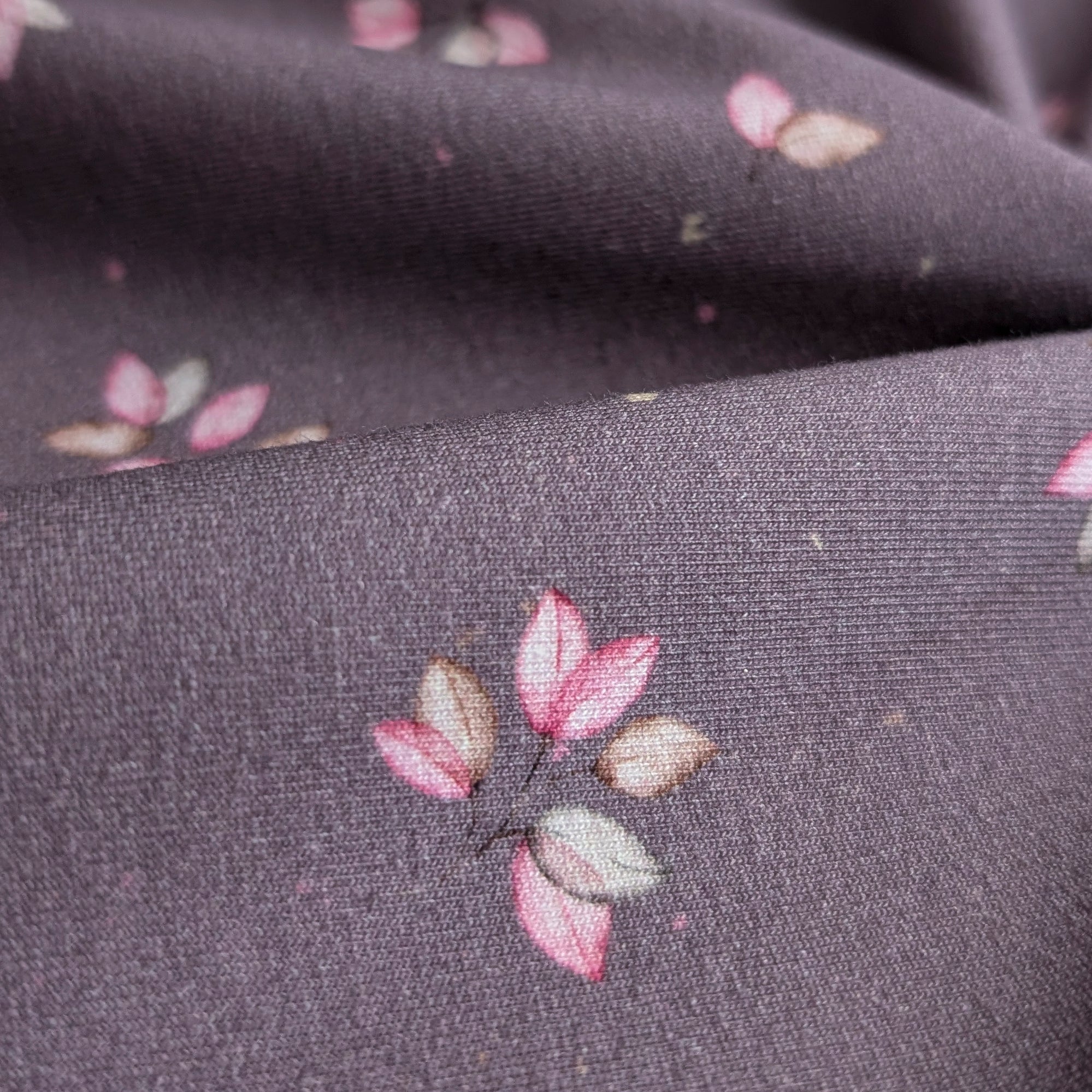 Vorbestellung French Terry Pink Leaves