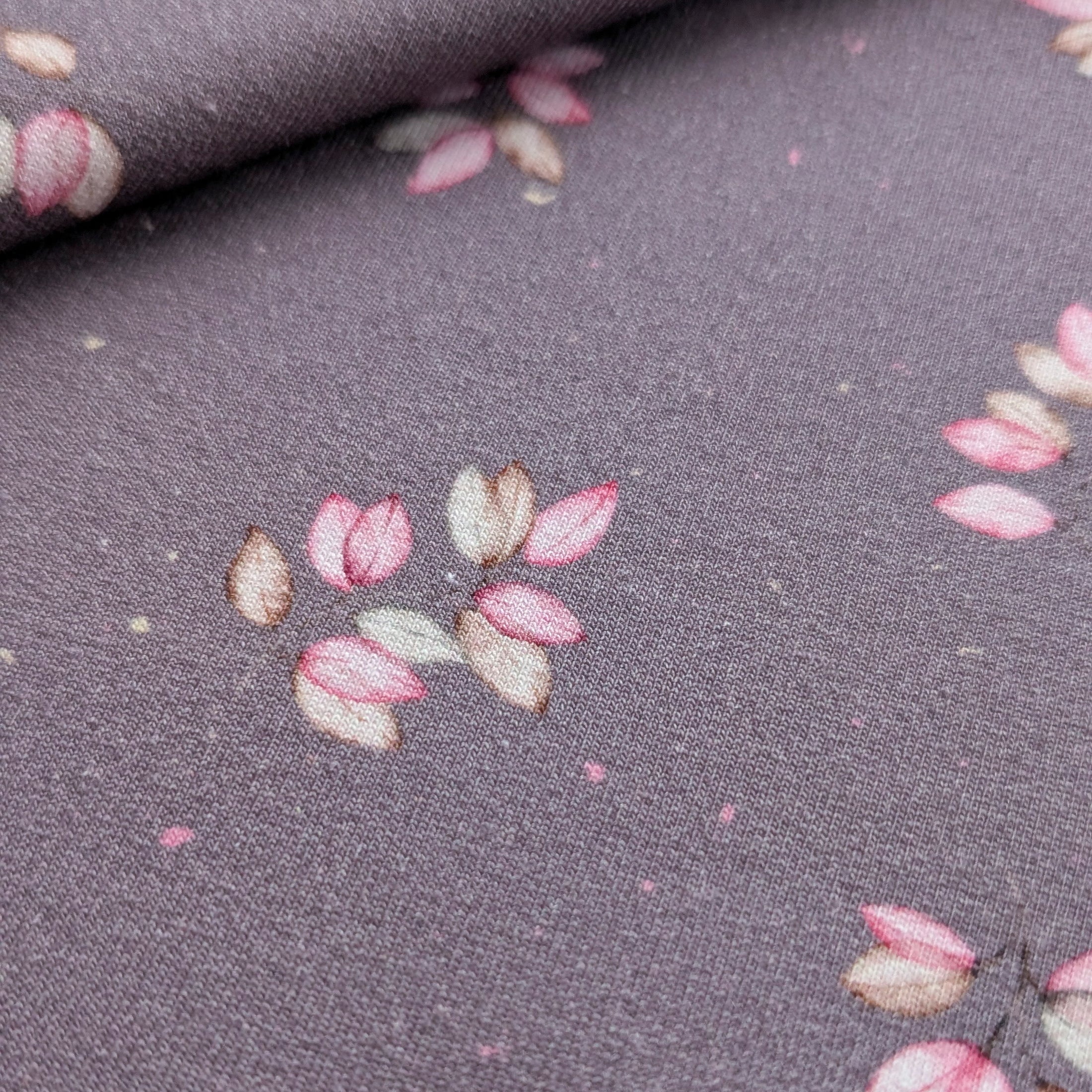 Vorbestellung French Terry Pink Leaves