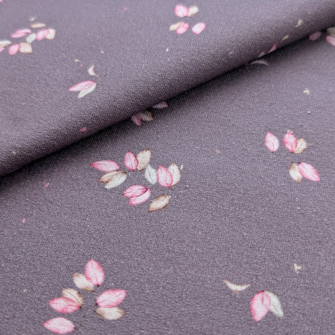 French Terry Pink Leaves