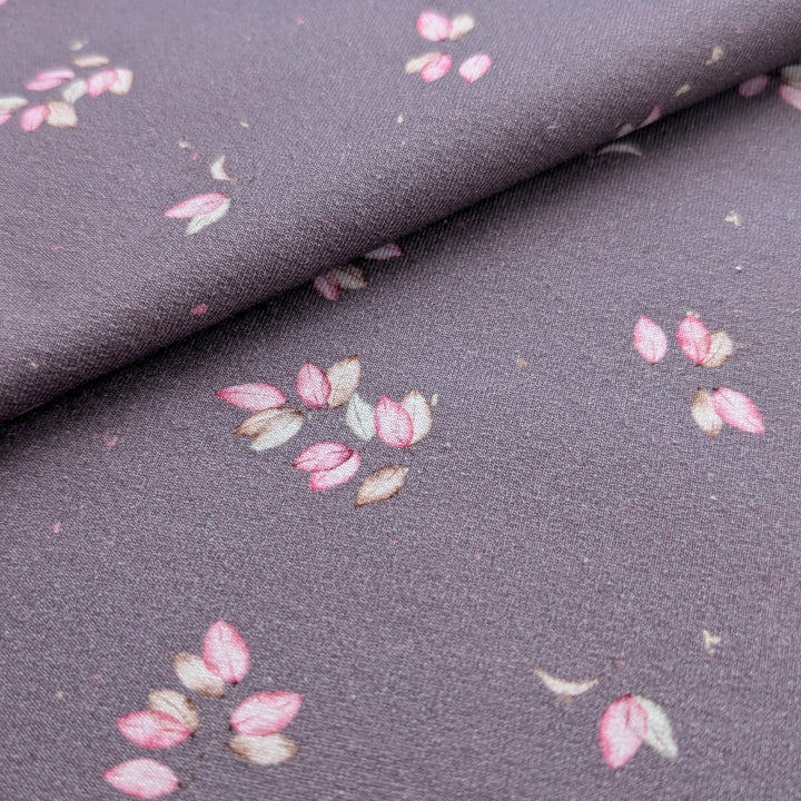 French Terry Pink Leaves
