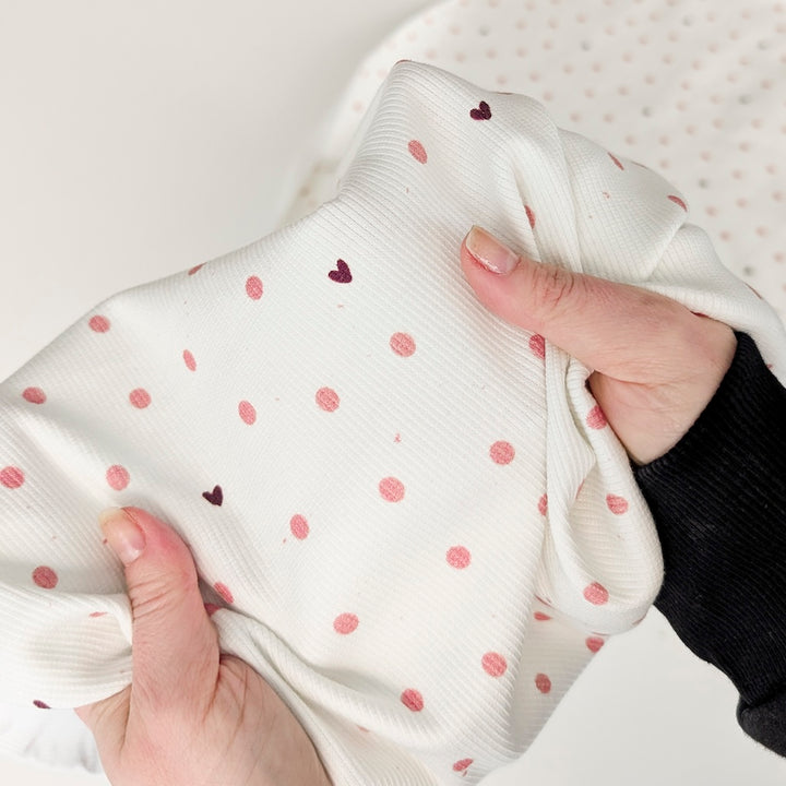 Rib Jersey Dottie Love berry