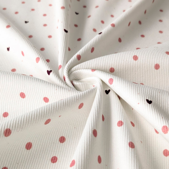 Rib Jersey Dottie Love berry