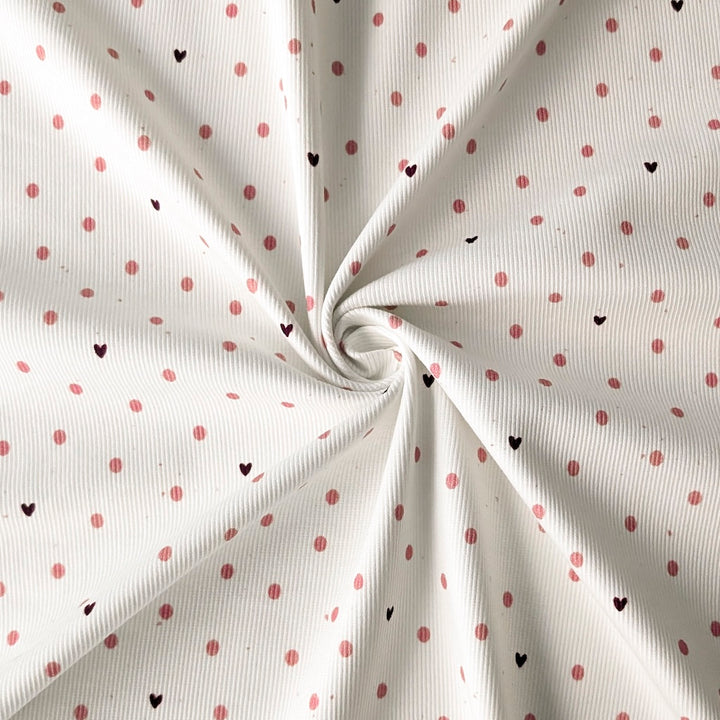 Rib Jersey Dottie Love berry