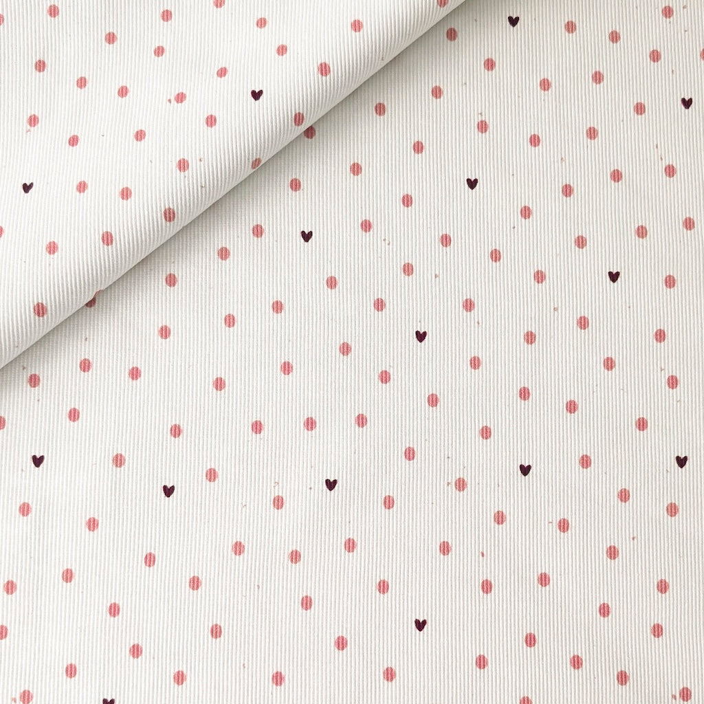 Rib Jersey Dottie Love berry