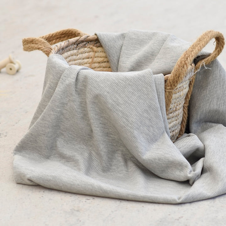 Rib Jersey Grau meliert (Farbe 037)