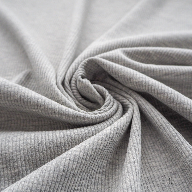 Rib Jersey Grau meliert (Farbe 037)