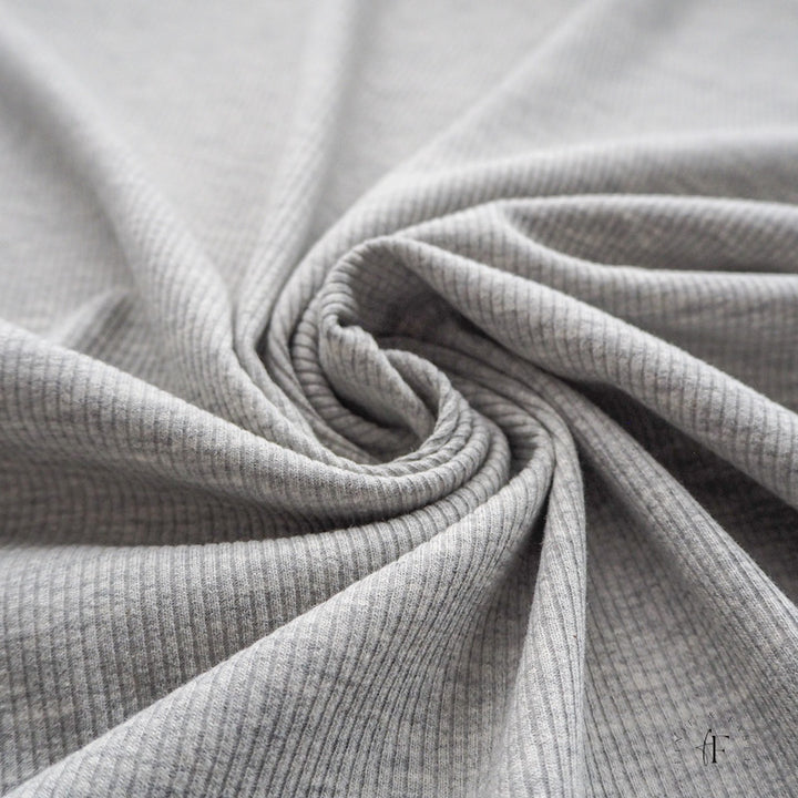 Rib Jersey Grau meliert (Farbe 037)