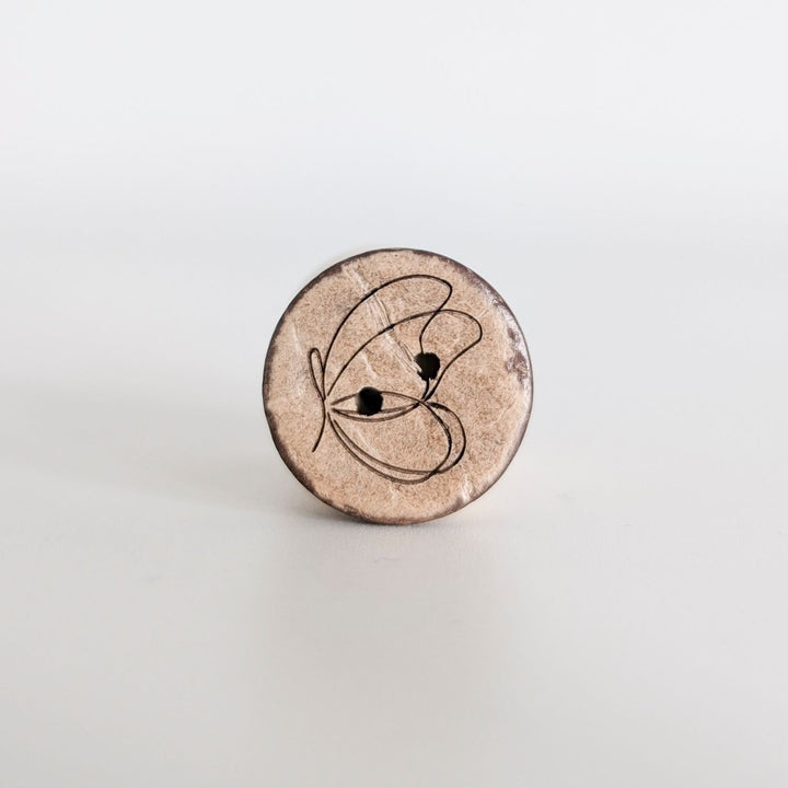 Kokosknopf 20mm Schmetterlinge