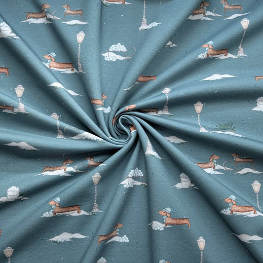 French Terry Schneedackel (bergblau)