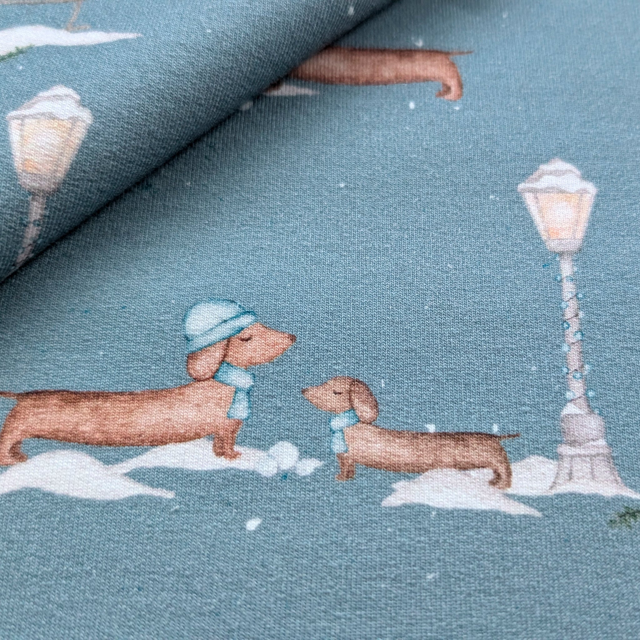 French Terry Schneedackel (bergblau)