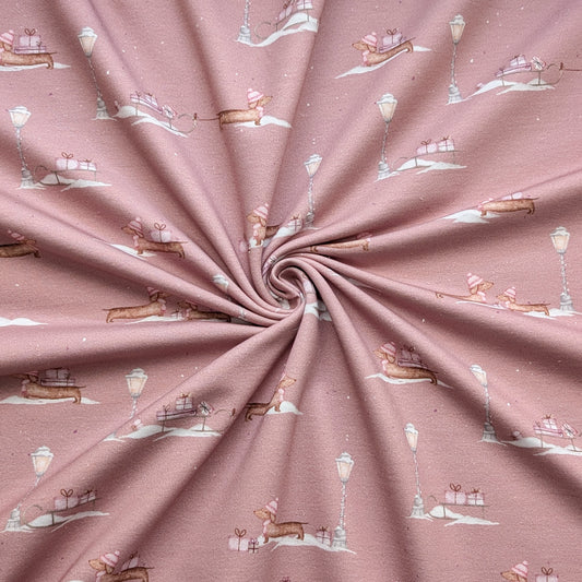 French Terry Schneedackel (rosa)