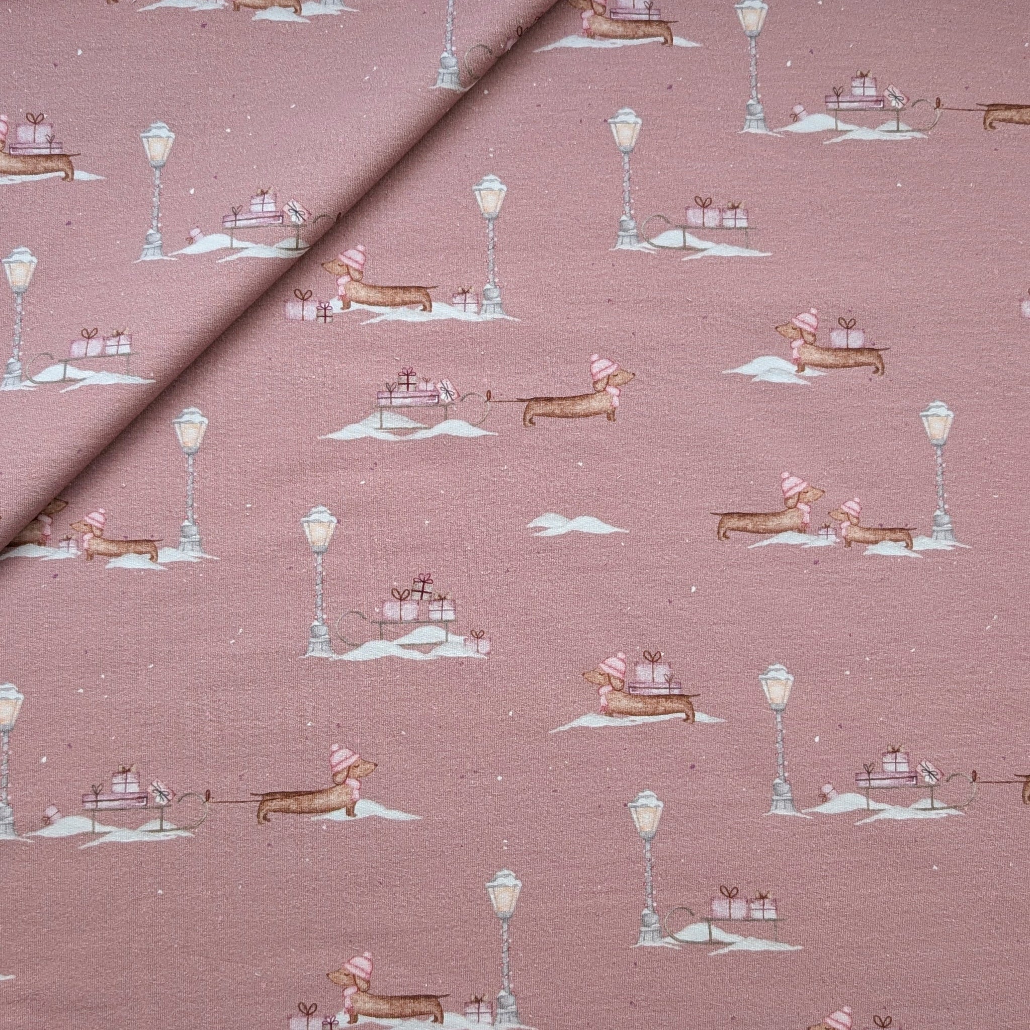 French Terry Schneedackel (rosa)