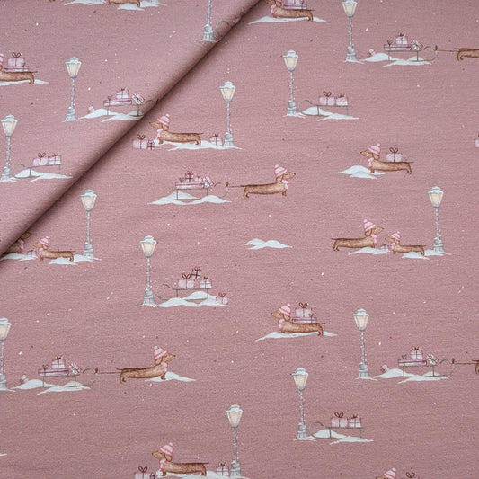 French Terry Schneedackel (rosa)