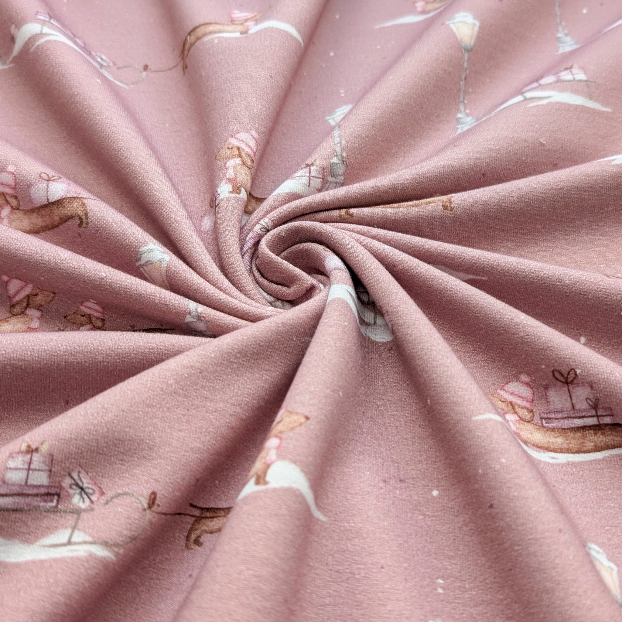 French Terry Schneedackel (rosa)