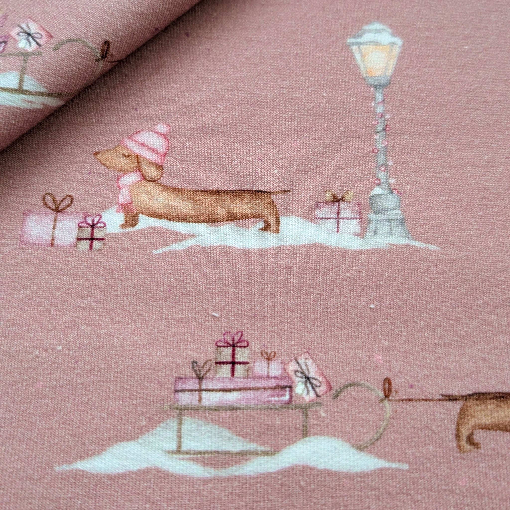 French Terry Schneedackel (rosa)