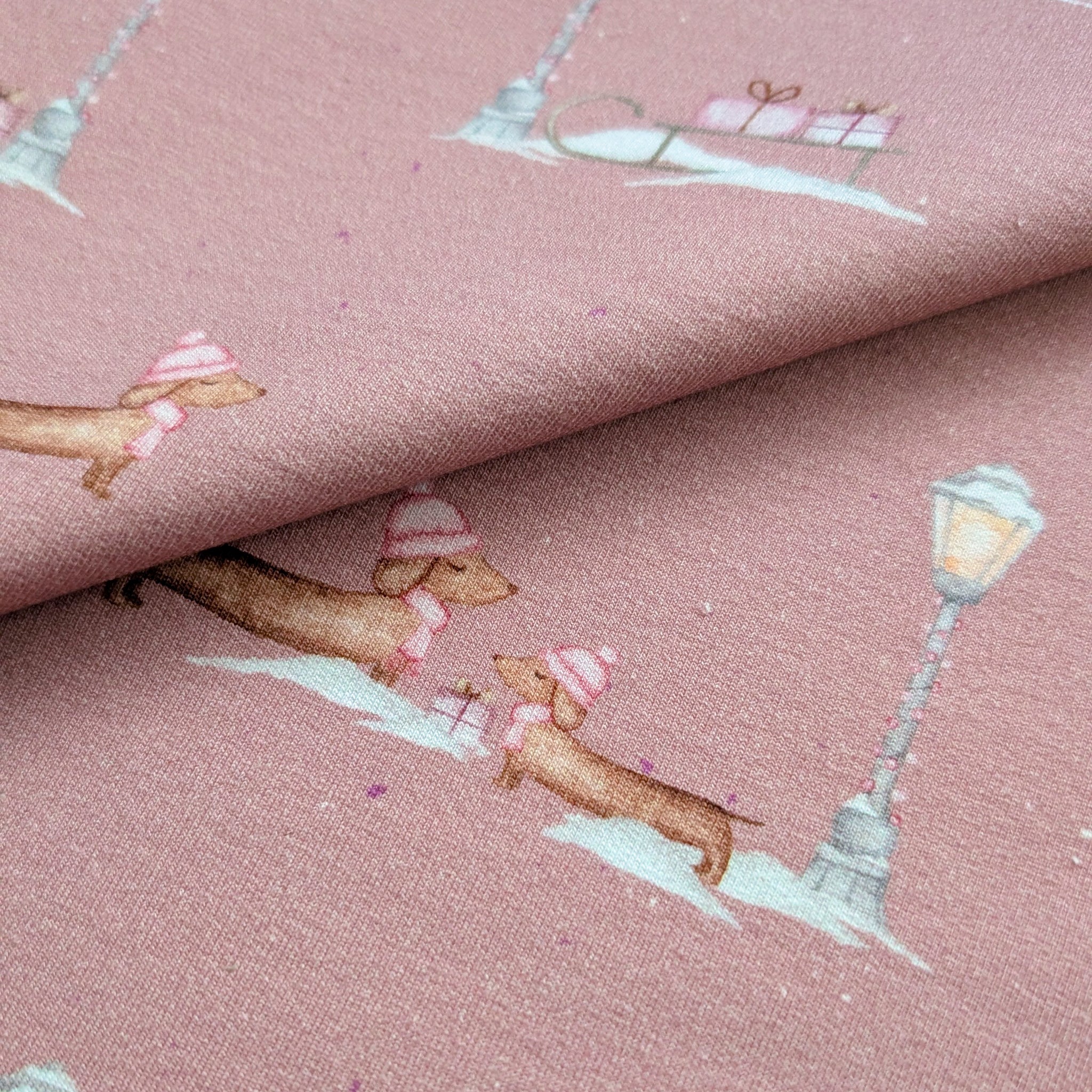 French Terry Schneedackel (rosa)