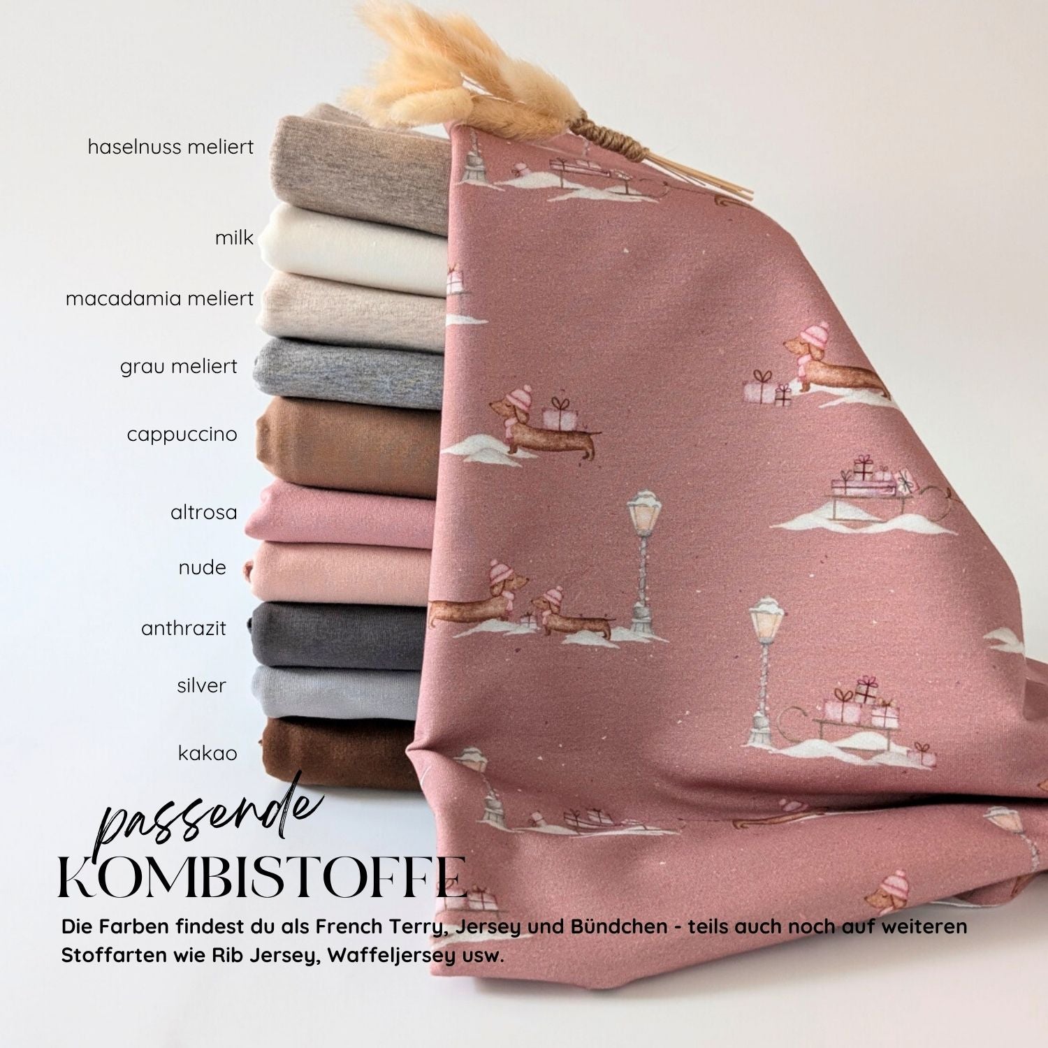 French Terry Schneedackel (rosa)