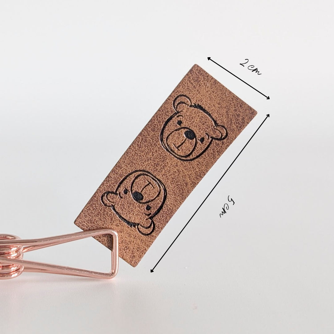Kunstleder Klapplabel "Bärig"