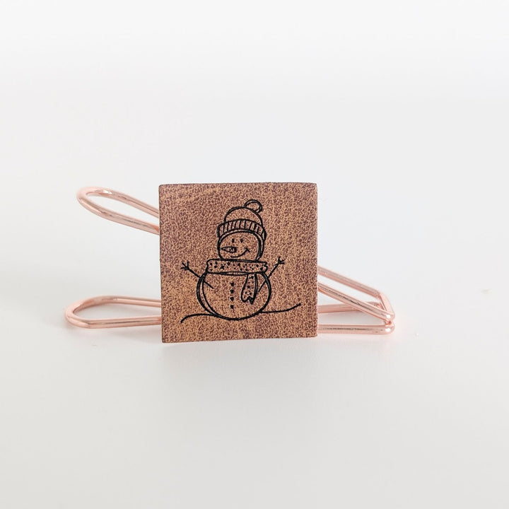 Kunstlederlabel "Schneemann"