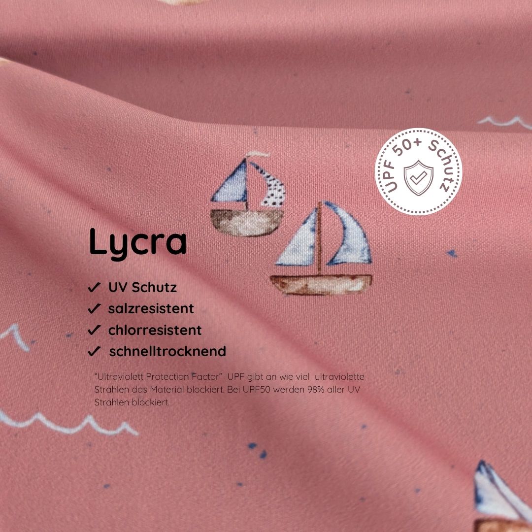 UV Lycra Segelboote rosé