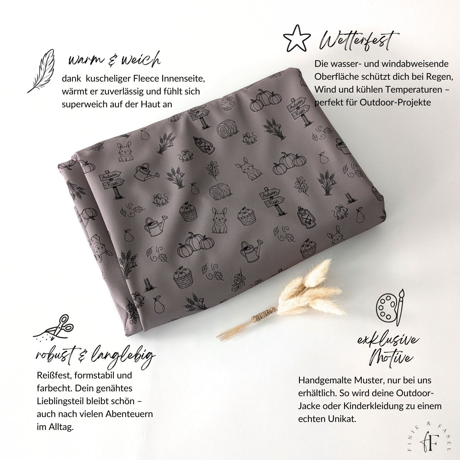 Vorbestellung Softshell Herbstliebe taupe