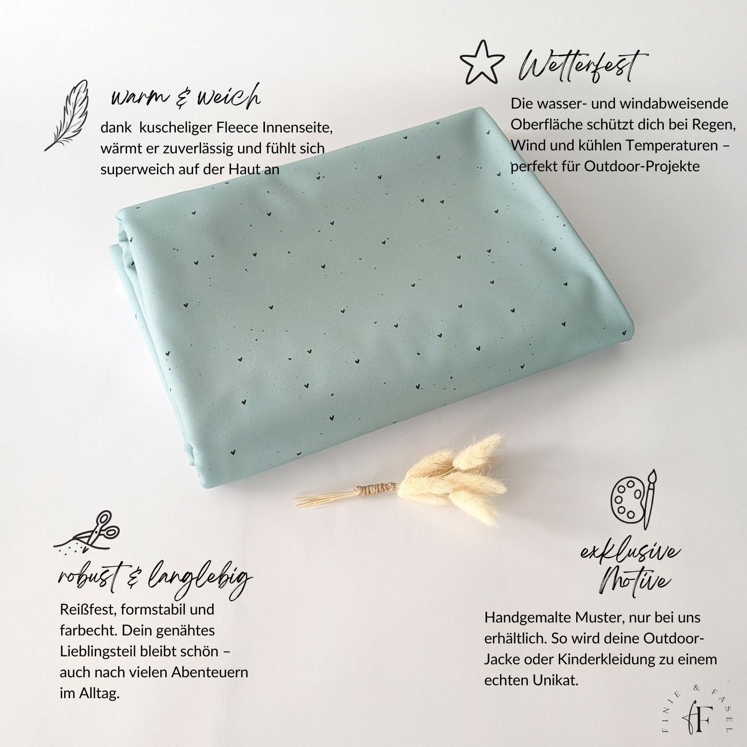 Vorbestellung Softshell Heart Konfetti mint