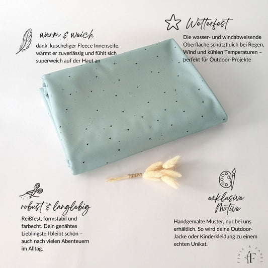 Vorbestellung Softshell Heart Konfetti mint
