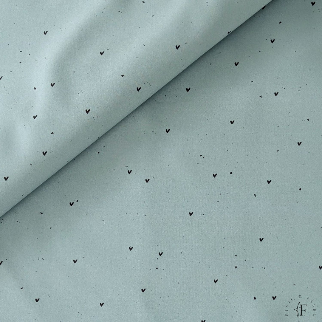 Einzelstück Softshell Herzen mint 50 cm
