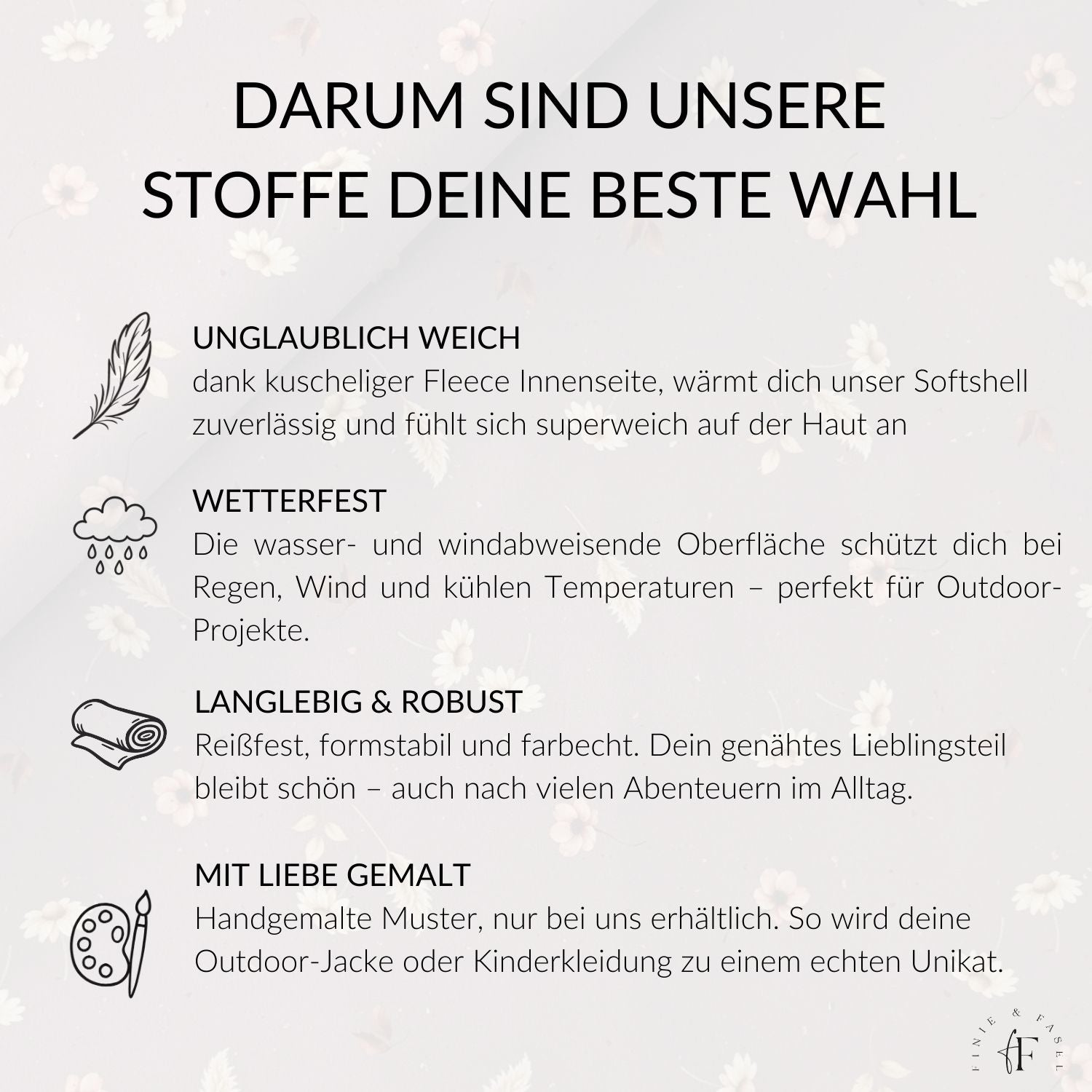 Vorbestellung Softshell Herbstblumen