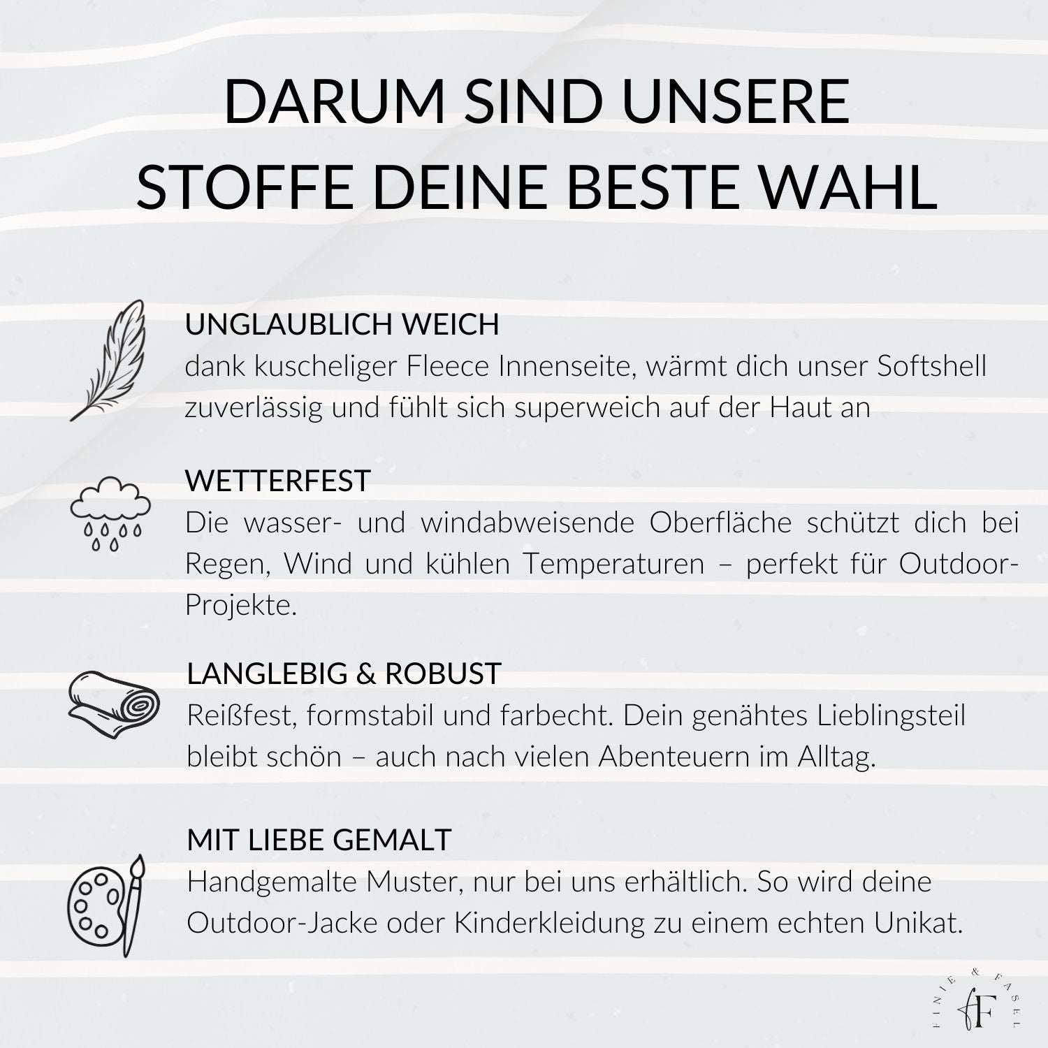 Vorbestellung Softshell Konfetti Stripes blau