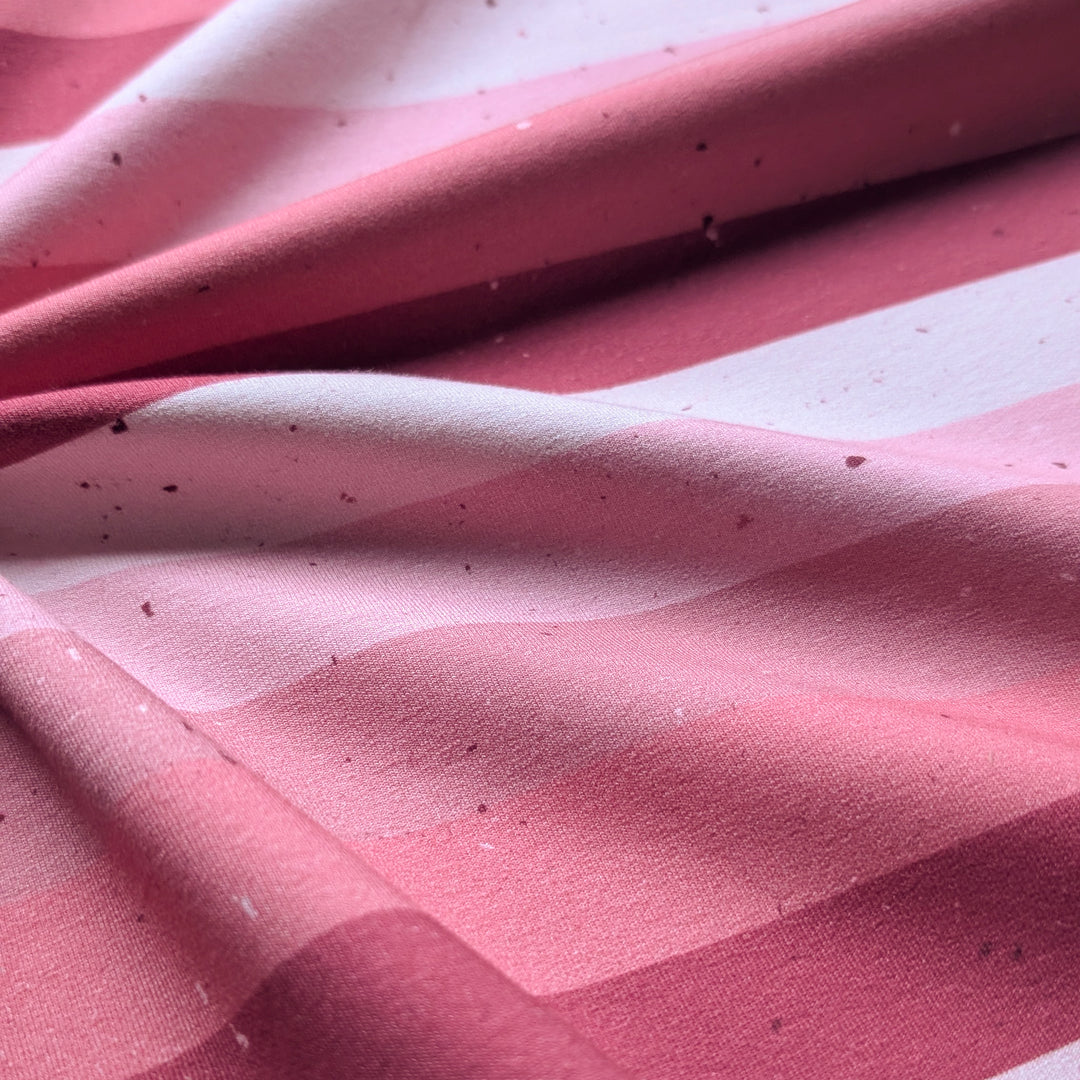 French Terry Statement Stripes blush