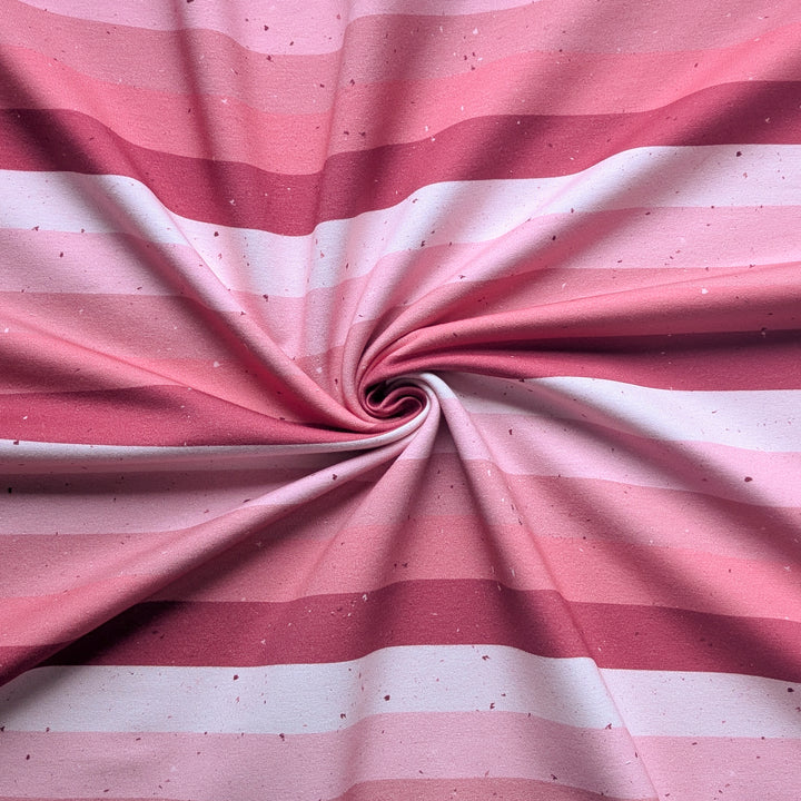French Terry Statement Stripes blush