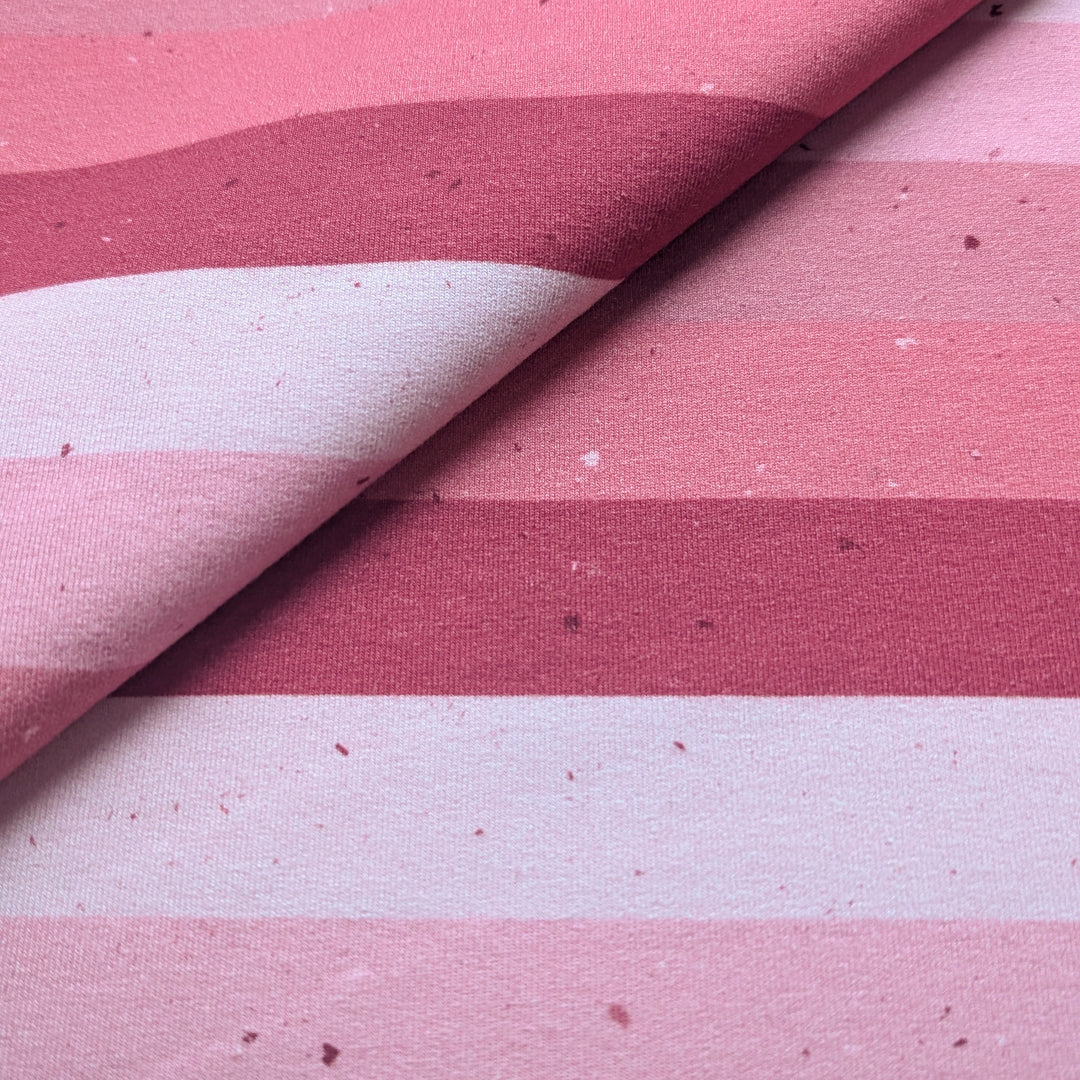 French Terry Statement Stripes blush