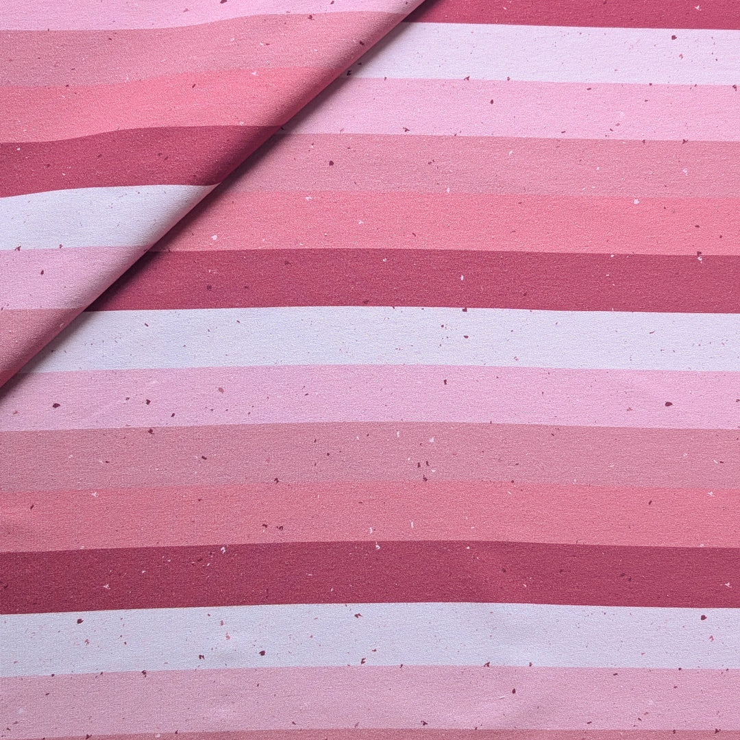 French Terry Statement Stripes blush