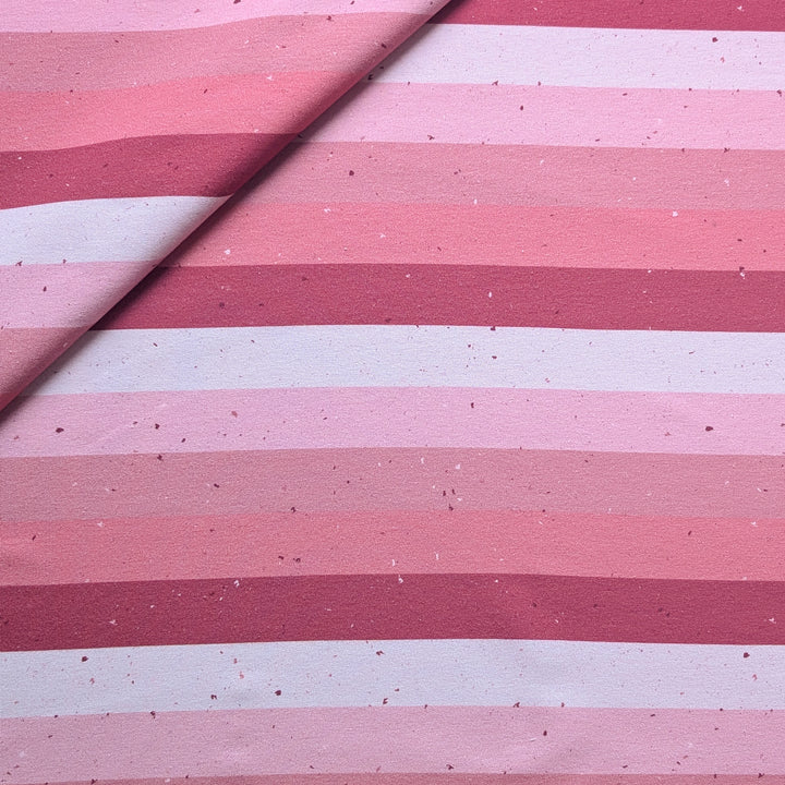 French Terry Statement Stripes blush