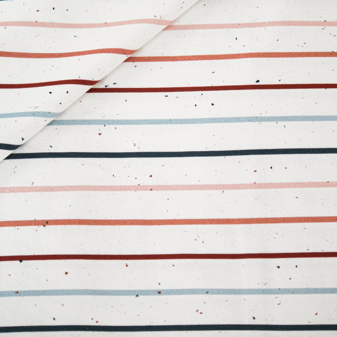 French Terry Konfetti Stripes Sunset 0,5m