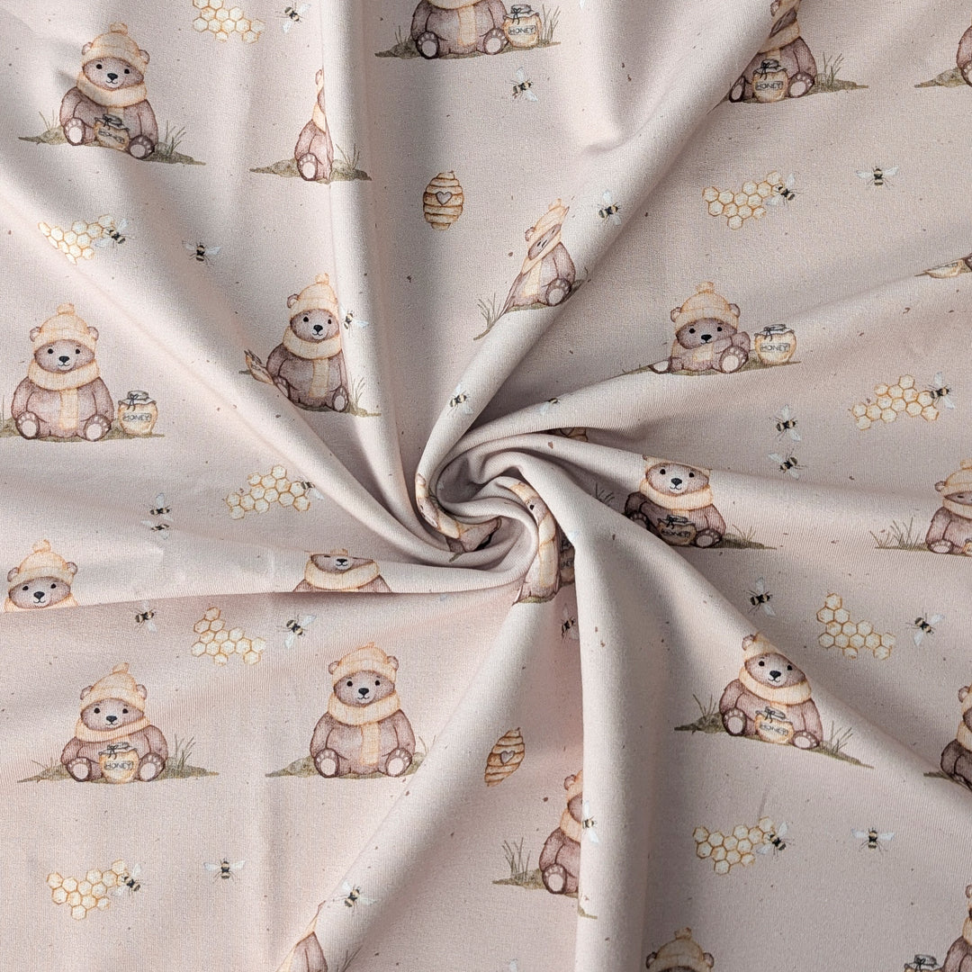 French Terry Honigbär beige 0,5m