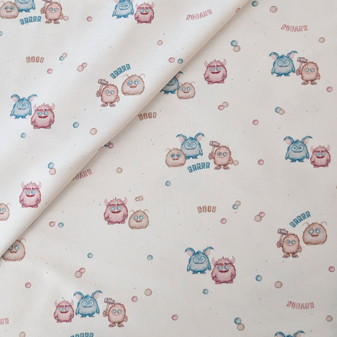 French Terry Monster creme 0,96m
