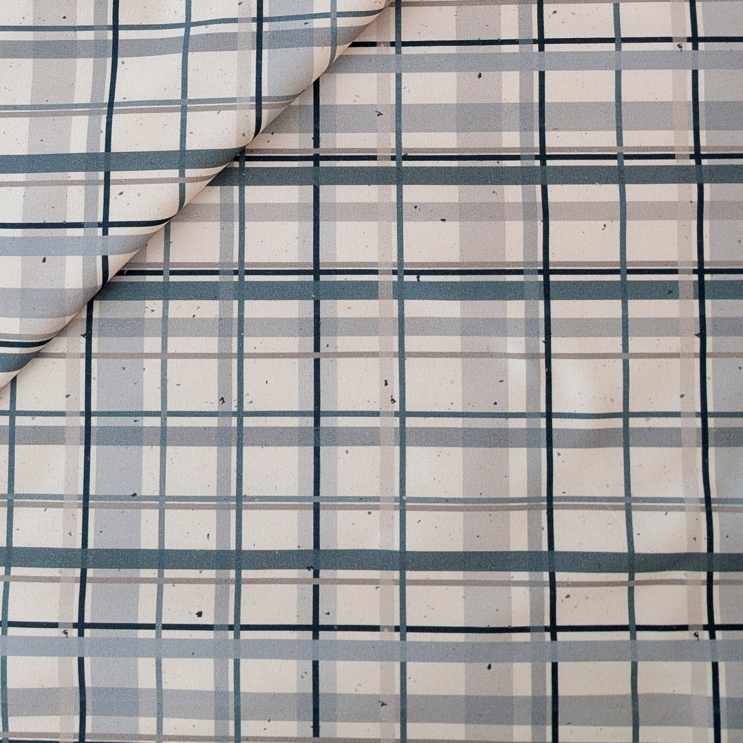 French Terry Schottenkaro blau 1,5m