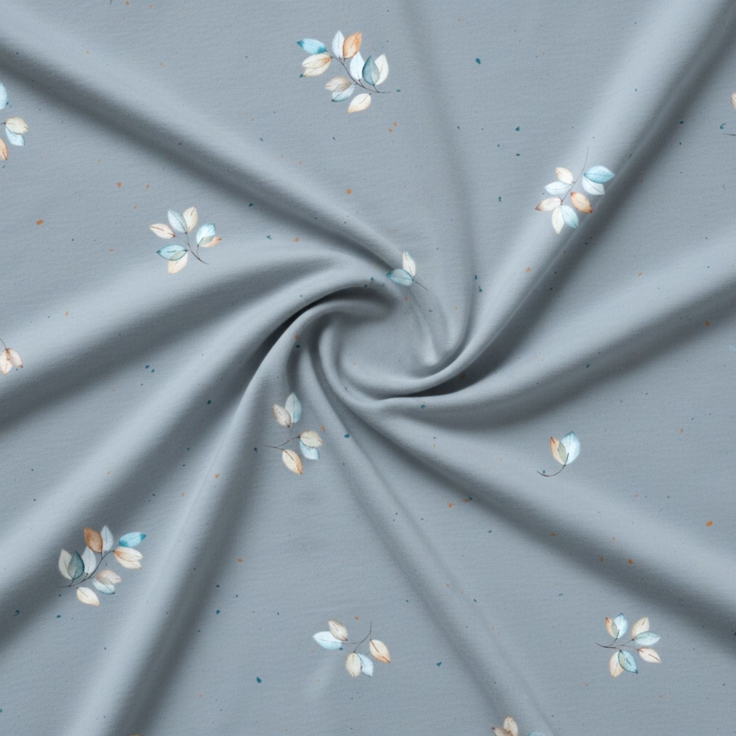 Vorbestellung French Terry Blue Leaves