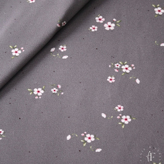 French Terry Cherry Garden grau