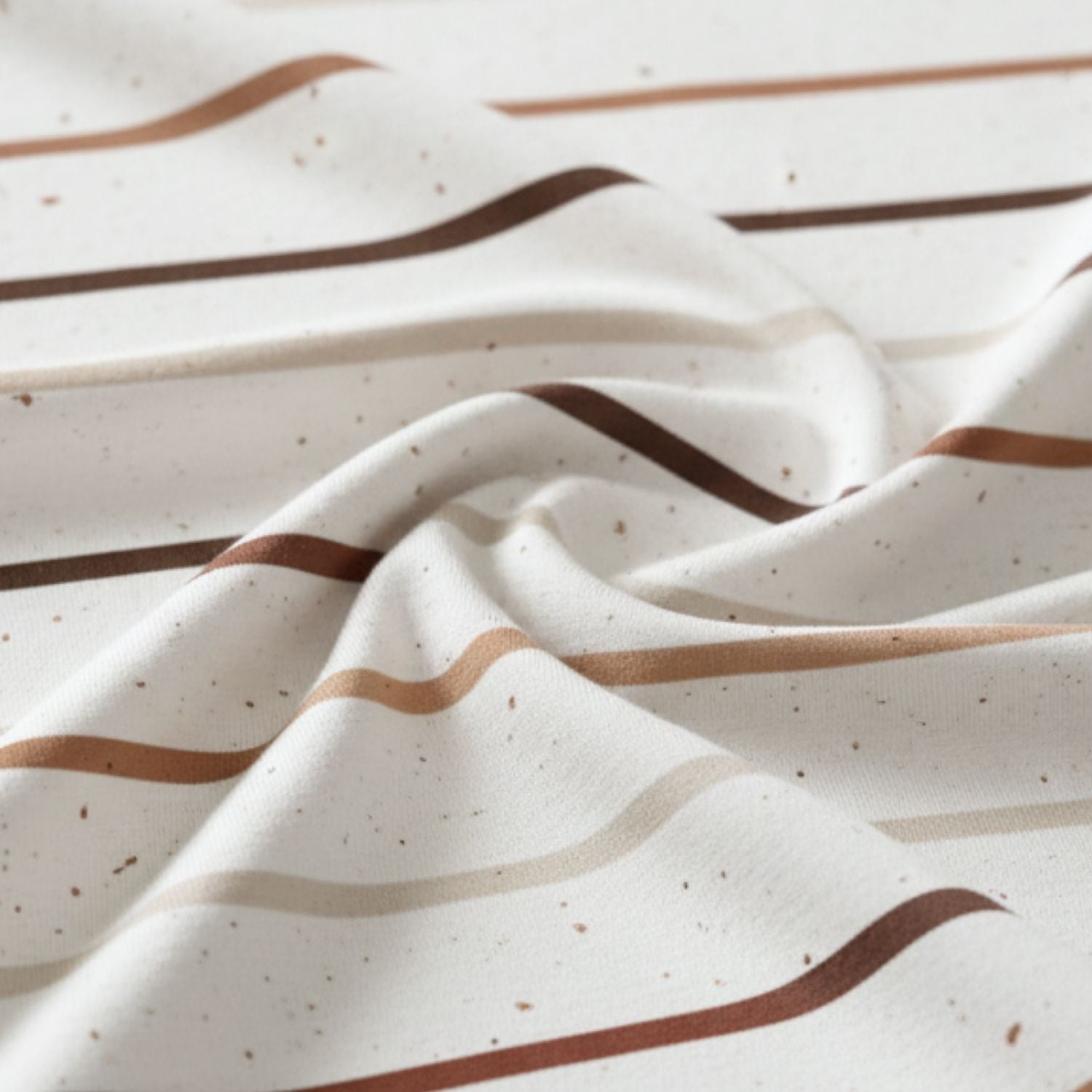 Vorbestellung French Terry Konfetti Stripes Coffee