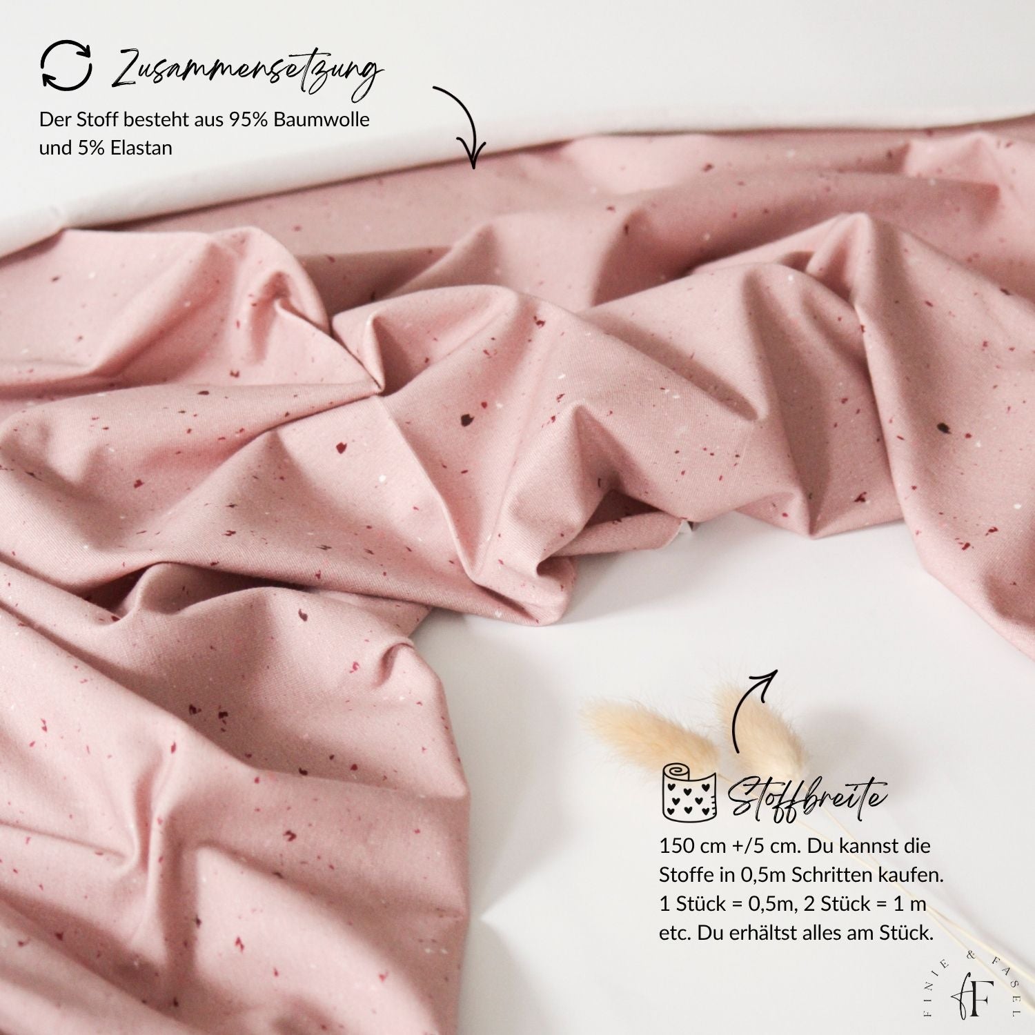 Vorbestellung French Terry Rosé Konfetti