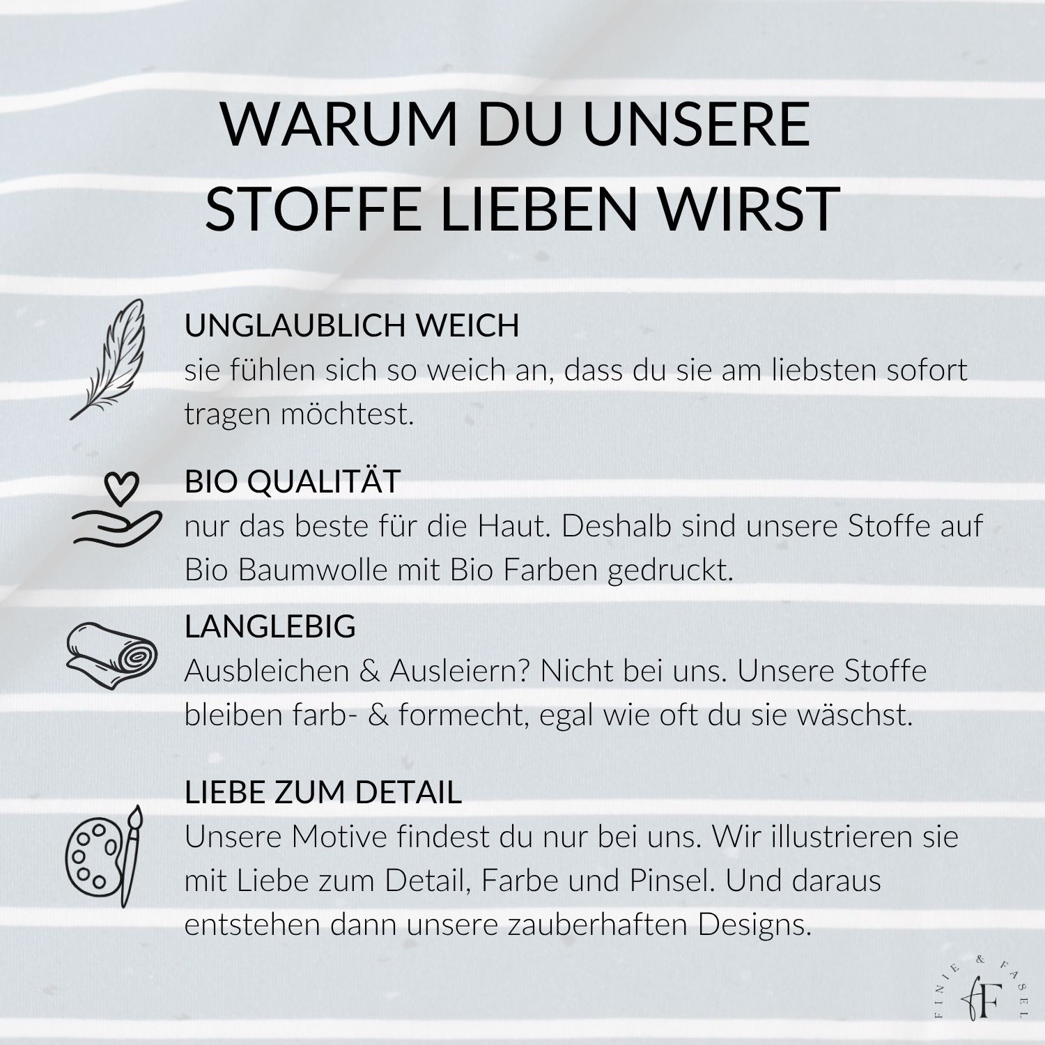 Vorbestellung French Terry Streifen blau