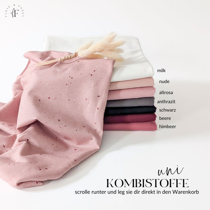 French Terry Rose Konfetti