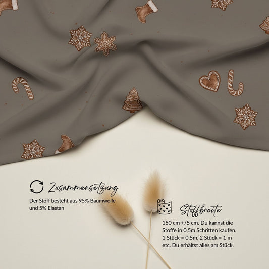 Vorbestellung French Terry Gingerbread taupe