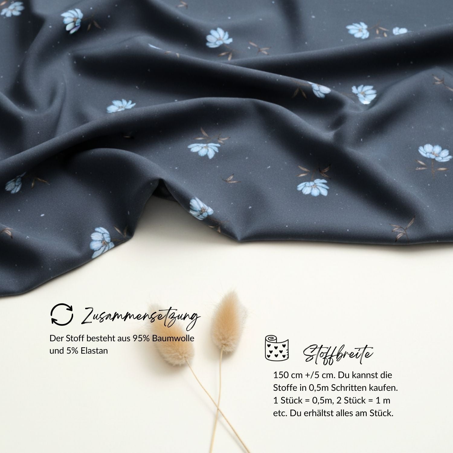 Vorbestellung French Terry Night Flowers