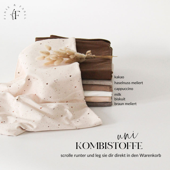 Jersey Nude Heart Konfetti